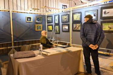 Clovis Duraffourg avec un bénévole